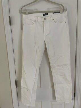 Banana Republic White Slim Straight Denim Jeans